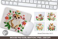 Mouse Pad Weasel Embroidery Product Image 1