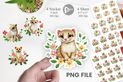 Weasel Embroidery Sticker Product Image 1