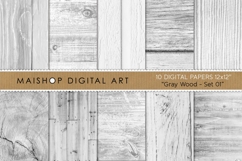 Weathered Gray Wood Planks Textured Backgrounds Product Image 1