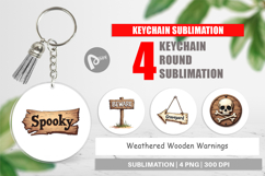 Wooden Warnings Keychain Product Image 1