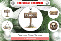 Wooden Warnings Ornament Product Image 1