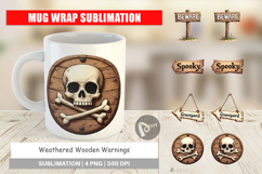 Wooden Warnings Mug Wrap Product Image 1