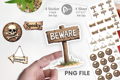Wooden Warnings Sticker Product Image 1