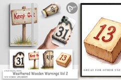 Wooden Warnings Digital Paper Product Image 1