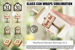 Wooden Warnings Glass Can Product Image 1