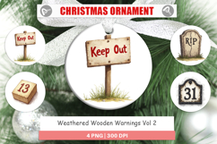 Wooden Warnings Ornament Product Image 1