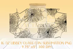 spiderweb 16 oz libbey can glass PNG, halloween can glass Product Image 2