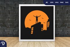 Free Man in The Sunset Illustration Product Image 1