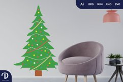Colored Christmas Tree Decoration Wall Sticker Product Image 1