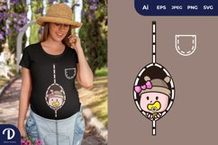 Baby Peeking from The Shirt Illustration Product Image 1