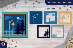 3D Papercut Lights In The Park Layered Template Product Image 1