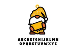 Gnome Holding Board with Custom Text Tags Papercut Product Image 2