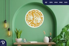 Butterflies in Circle Frame Papercut Product Image 1