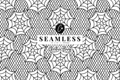 Seamless Web Lace Pattern | Halloween PNG Product Image 1