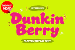 Dunkin Berry | Rounded Chubby Display Webfont Product Image 1