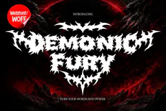 Demonic Fury Black Metal Webfont Product Image 1