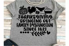 Family svg DXF Silhouette Cameo Cricut Thanksgiving turkey Product Image 1