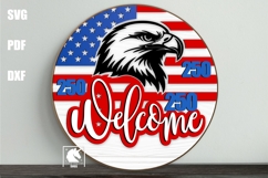 Patriotic Door Sign SVG Bundle | USA 250 Years Anniversary Product Image 7