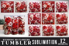 Wedding 3D Flowers Tumbler Sublimation Bundle Product Image 1