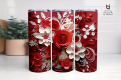 Wedding 3D Flowers Tumbler Sublimation Bundle Product Image 10
