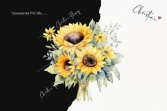 Watercolor Sunflower Bouquets Clipart | Watercolor Flower Product Image 2