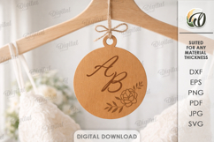 Wedding Dress Hanger Charms Bundle Laser Cut. Hanger Tag SVG Product Image 4