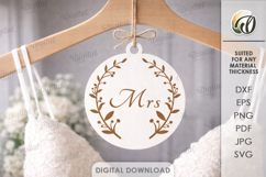 Wedding Dress Hanger Charms Bundle Laser Cut. Hanger Tag SVG Product Image 6