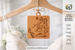 Wedding Dress Hanger Charms Bundle Laser Cut. Hanger Tag SVG Product Image 8