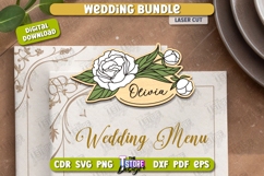 Wedding Decor Bundle Laser Cut, Invitations SVG, Photo Frame Product Image 14