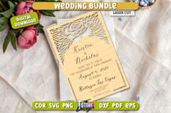 Wedding Decor Bundle Laser Cut, Invitations SVG, Photo Frame Product Image 8