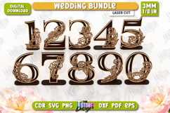 Wedding Decor Bundle Laser Cut, Invitations SVG, Photo Frame Product Image 16
