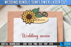 Wedding Sunflower Decor Bundle Laser Cut, Wedding Accesories Product Image 2