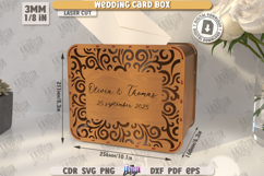 Wedding Card Box Laser Cut Bundle, Wooden Floral Drop Box Product Image 6