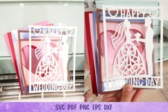 Wedding Day Card SVG| Happy Wedding Day Confetti Shaker Card Product Image 6