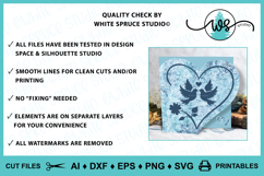 Wedding Anniversary Lovebirds Card Template SVG Product Image 2