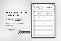 Wedding Decor Checklist, Wedding To Do List Product Image 1