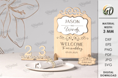 Wedding decors Bundle Laser Cut. Wedding Design SVG Product Image 4