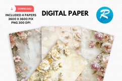 Wedding Digital Paper, Wedding Background Product Image 1