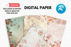Wedding Digital Paper, Wedding Background Product Image 1