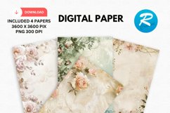Wedding Digital Paper, Wedding Background Product Image 1