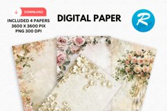 Wedding Digital Paper, Wedding Background Product Image 1