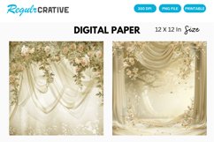 Wedding Fantasy Digital Paper, Wedding Background Product Image 1