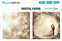 Wedding Fantasy Digital Paper, Wedding Background Product Image 1