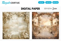 Wedding Fantasy Digital Paper, Wedding Background Product Image 1