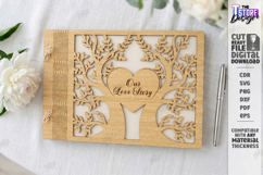 Wedding Guest Book Laser Cut | Personalized Photo Album SVG Product Image 1
