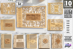 Wedding Guest Bookd Laser Cut Bundle | Wood Photo Album SVG Product Image 1