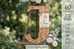 Wedding Guest Book Letters Signs Bundle Laser Cut Product Image 13