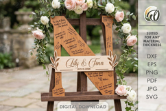 Wedding Guest Book Letters Signs Bundle Laser Cut Product Image 17