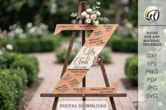 Wedding Guest Book Letters Signs Bundle Laser Cut Product Image 29