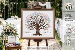 3D Wedding guest fingerprint sign Laser Cut Product Image 1